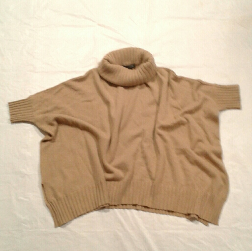 Ann Taylor brown cashmere turtleneck sweater